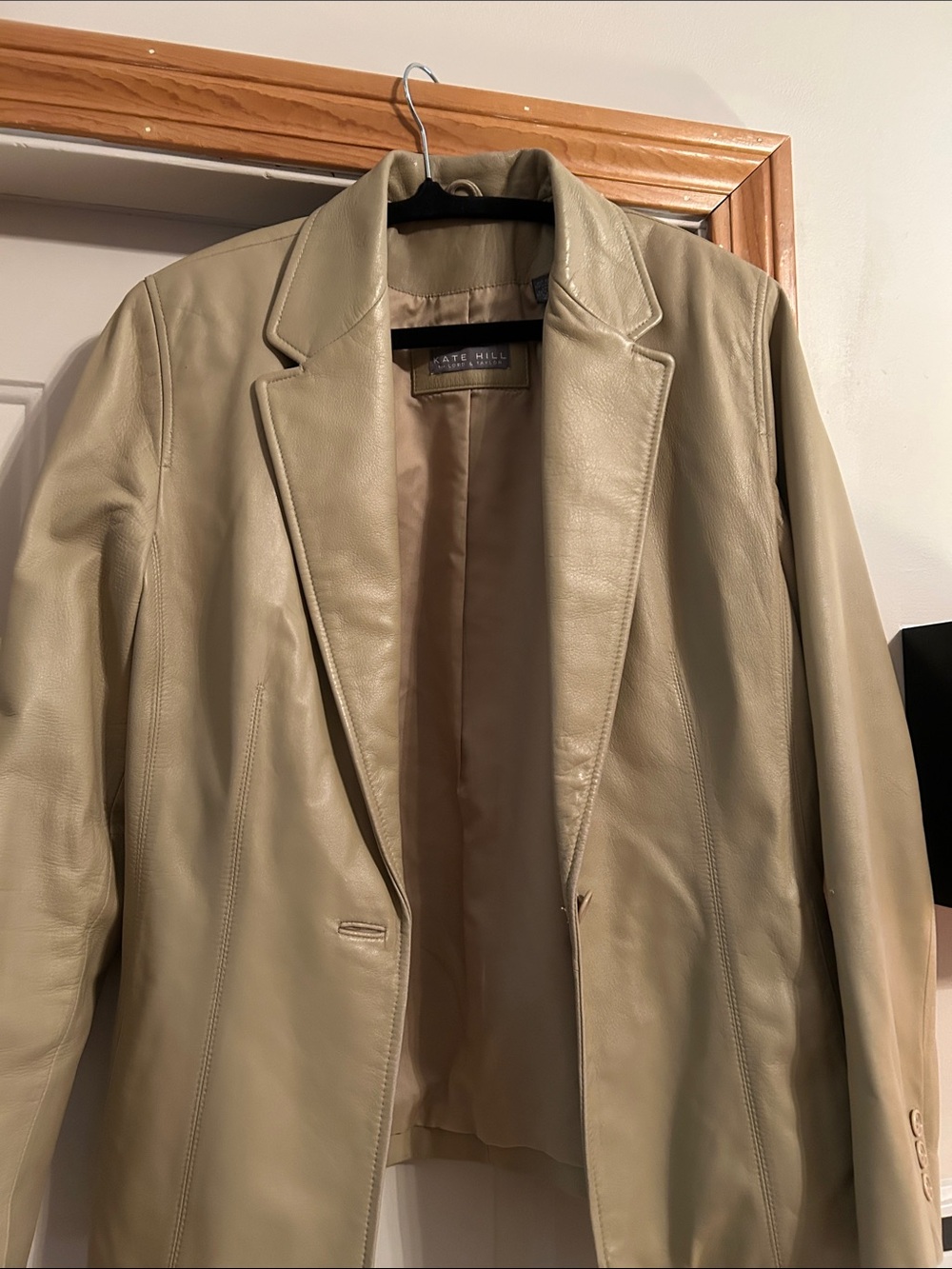 Kate Hill Taupe Leather Jacket